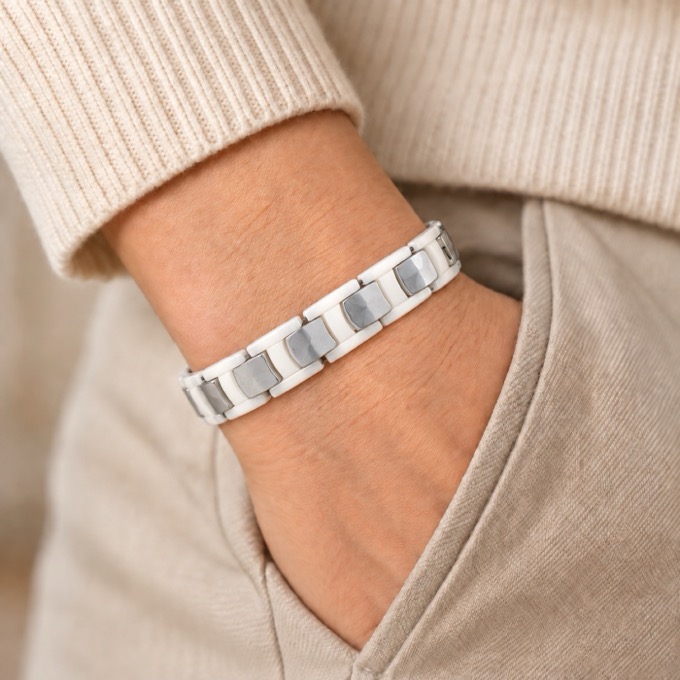 Silver Block Bracelet — image 2