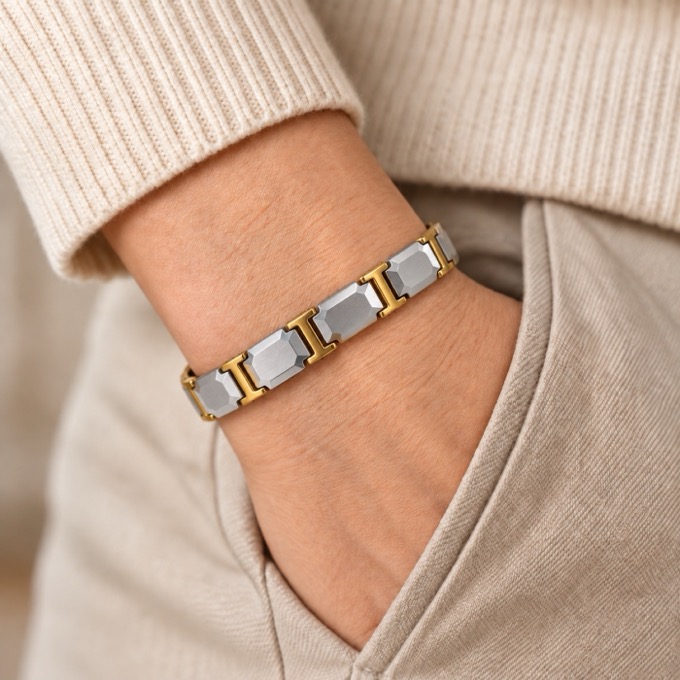 Silver & Gold Link Bracelet — image 2