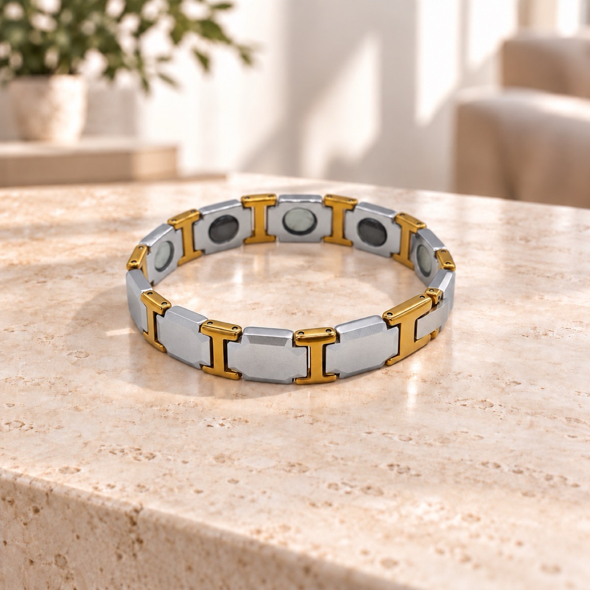 Silver & Gold Link Bracelet — image 3