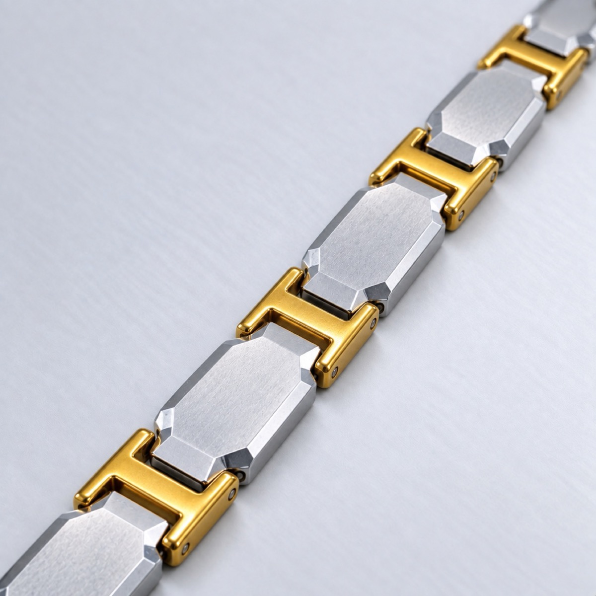 Silver & Gold Link Bracelet — image 4