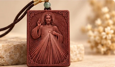 Divine Mercy · Plaque — A standing image of Christ with long flowing rays.